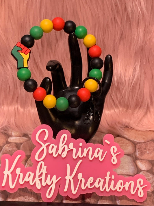 Silicone Beaded Wristlet