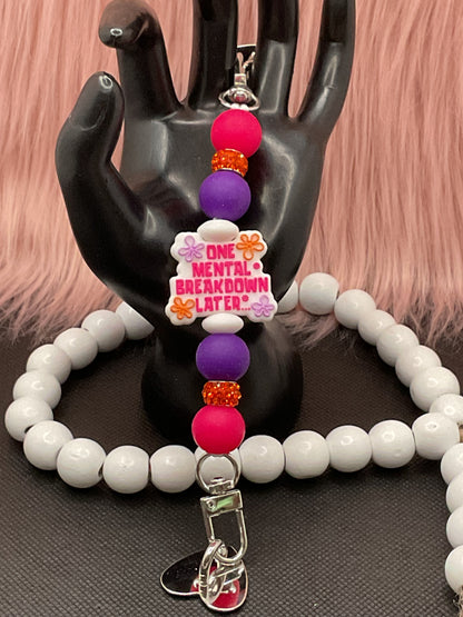Beaded Phone Charm: Silicone Kindle Holder Strap
