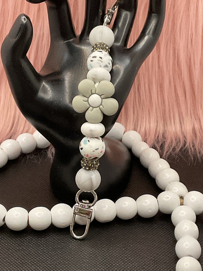 Beaded Phone Charm: Silicone Kindle Holder Strap