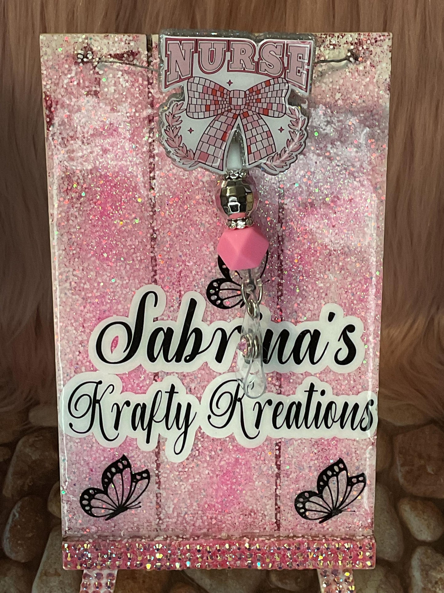 Badge Reel/Croquette Bow/ID Holder