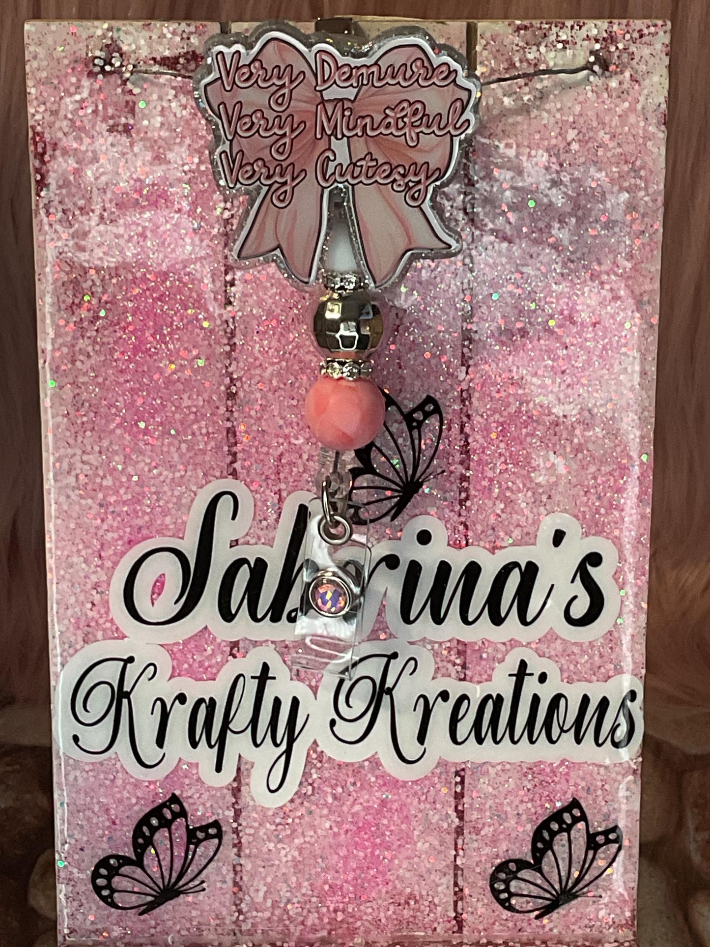 Badge Reel/Croquette Bow/ID Holder