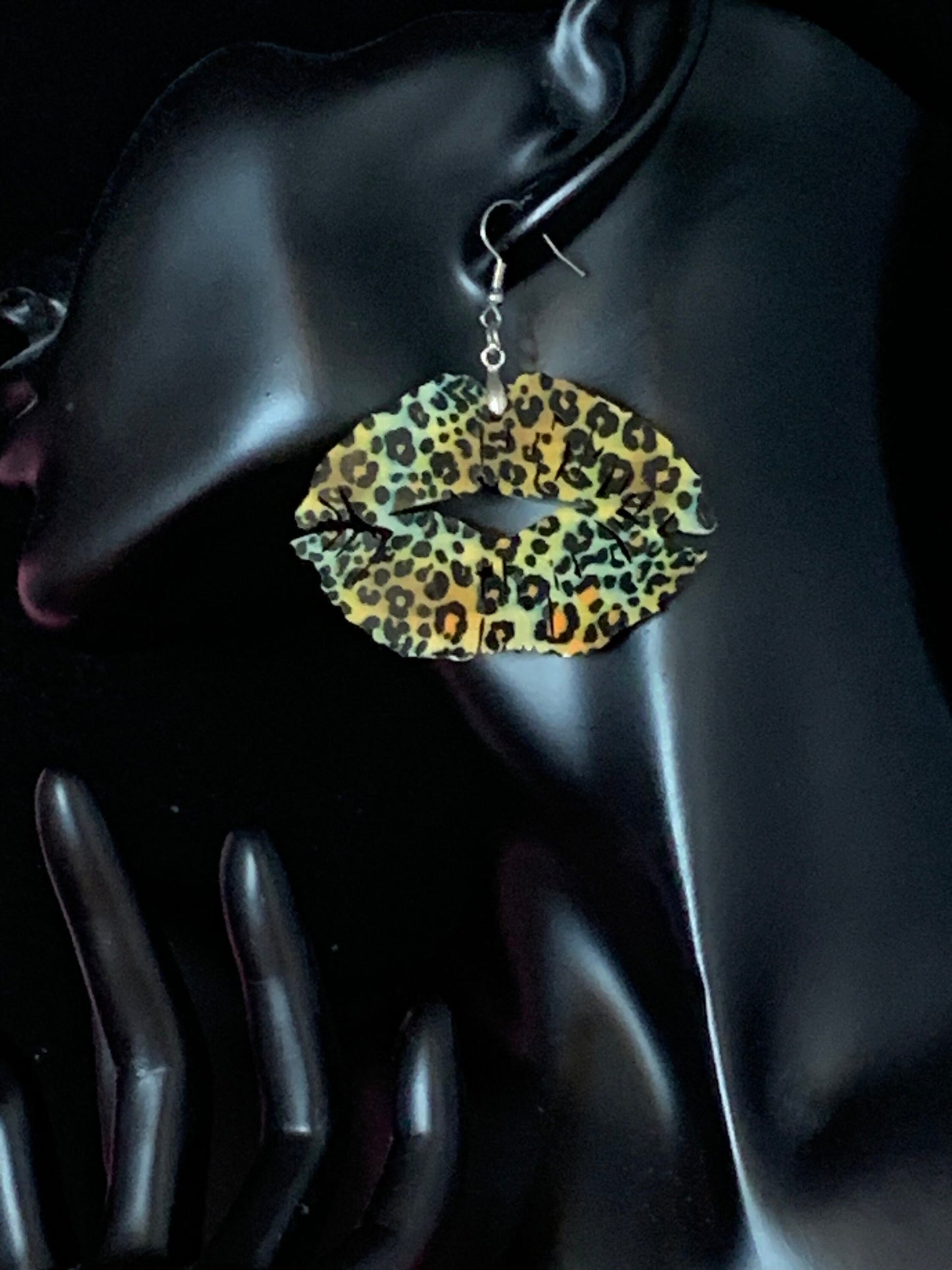 Sublimation Lips Earrings: Lightweight MDF, Hypoallergenic Post
