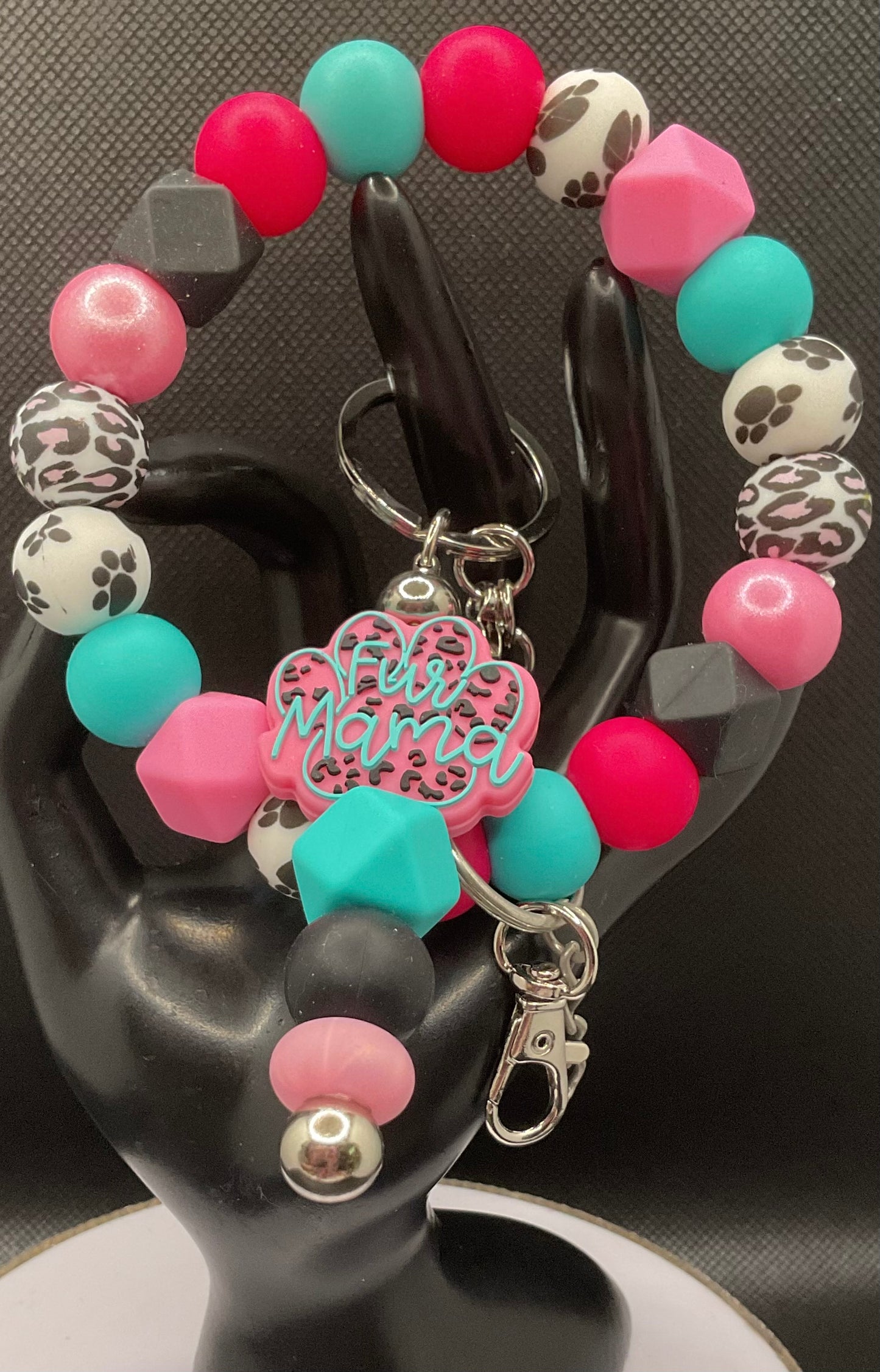 Silicone Wristlet with Keychain