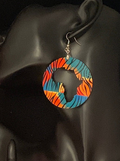 Africa Map Earrings