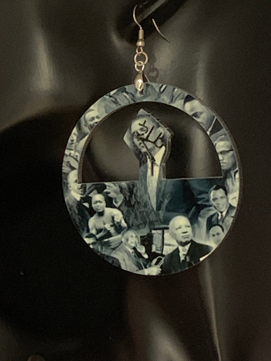 Juneteenth Earrings: African Pride Sublimation MDF Earrings