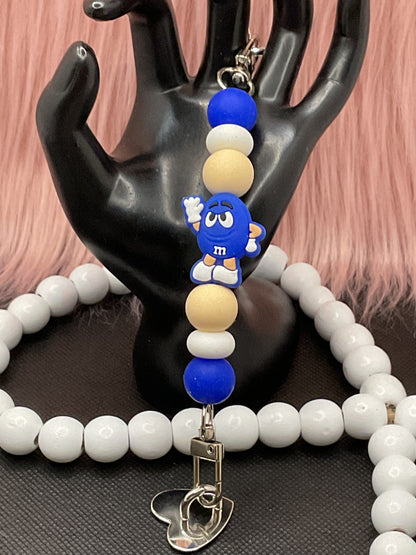Beaded Phone Charm: Silicone Kindle Holder Strap