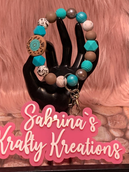 Silicone Beaded Wristlet
