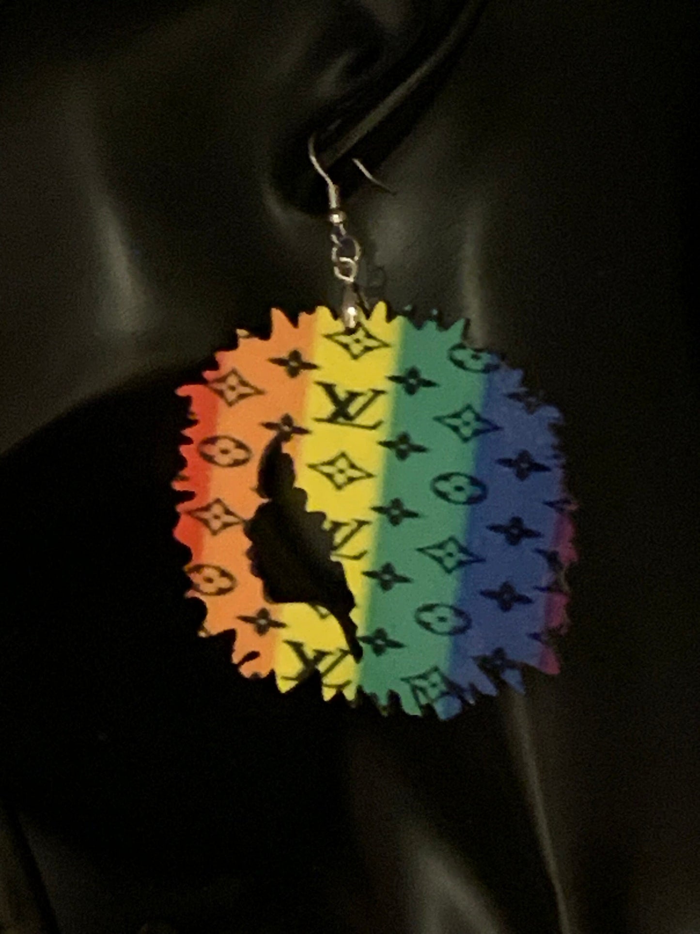 African Woman Sublimation Earrings: Hypoallergenic MDF Wood