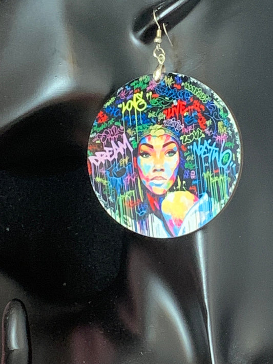 Woman Round Earrings