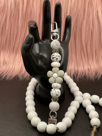 Beaded Phone Charm: Silicone Kindle Holder Strap