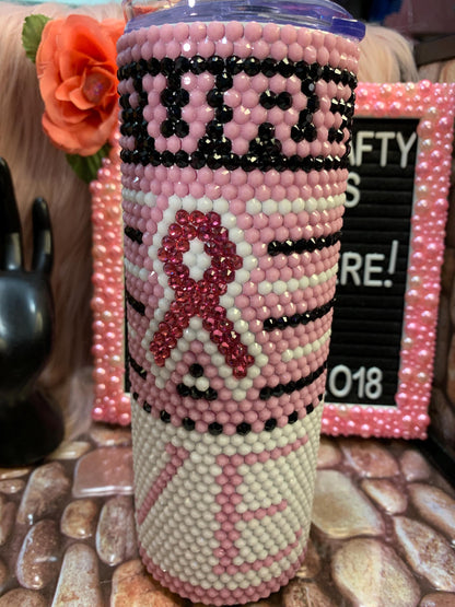 Breast Cancer/ Hope/Cure/Love/ Awareness/Tumbler