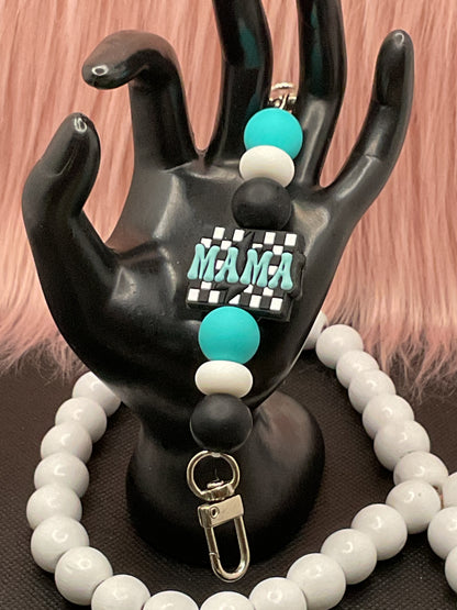 Beaded Phone Charm: Silicone Kindle Holder Strap