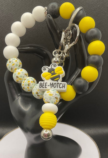 Silicone Wristlet with Keychain