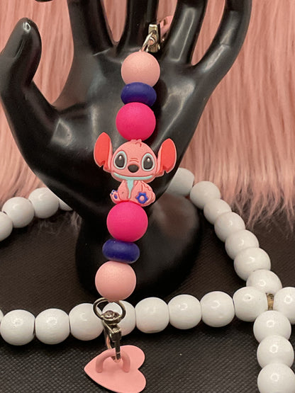 Beaded Phone Charm: Silicone Kindle Holder Strap