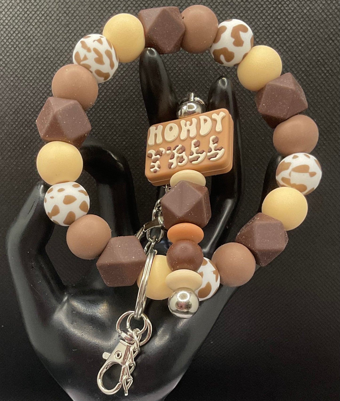 Silicone Wristlet with Keychain
