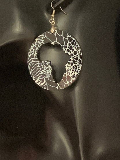 Africa Map Earrings