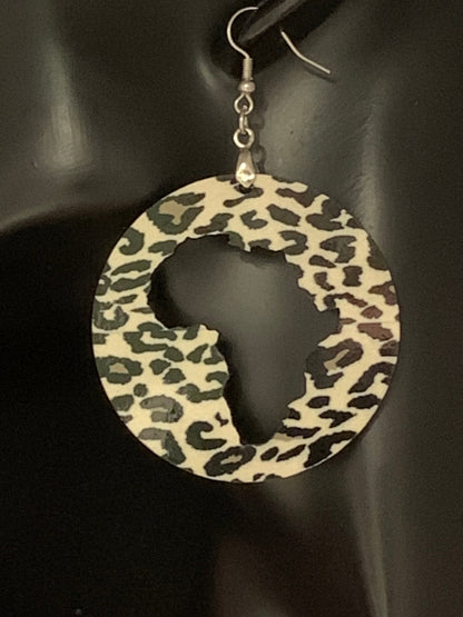 Africa Map Earrings