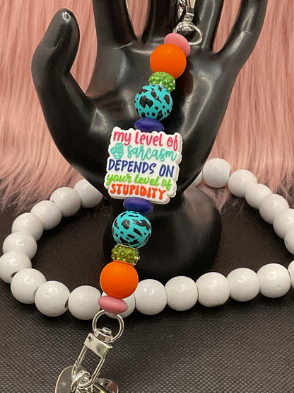 Beaded Phone Charm: Silicone Kindle Holder Strap