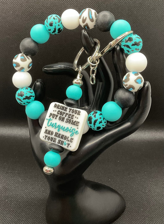 Silicone Wristlet with Keychain