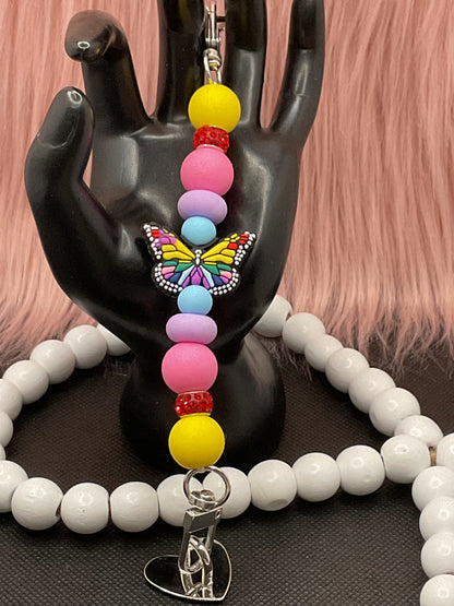 Beaded Phone Charm: Silicone Kindle Holder Strap