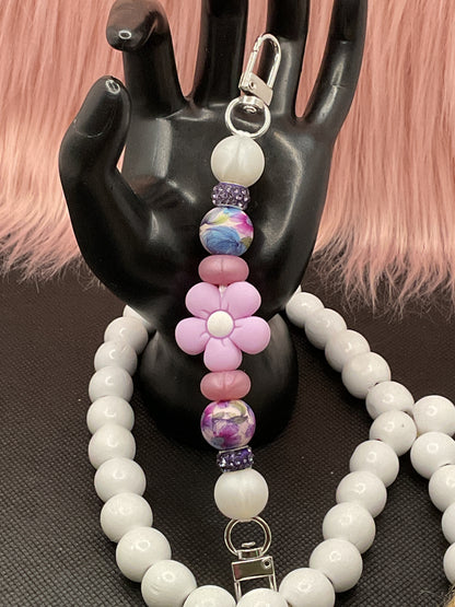 Beaded Phone Charm: Silicone Kindle Holder Strap