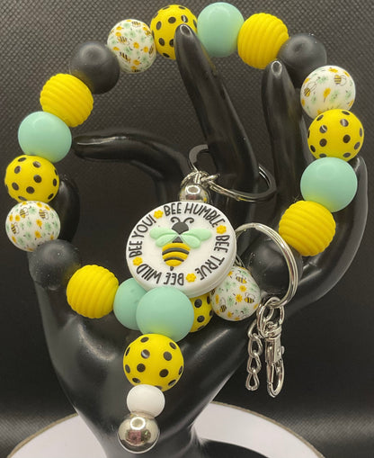 Silicone Wristlet with Keychain