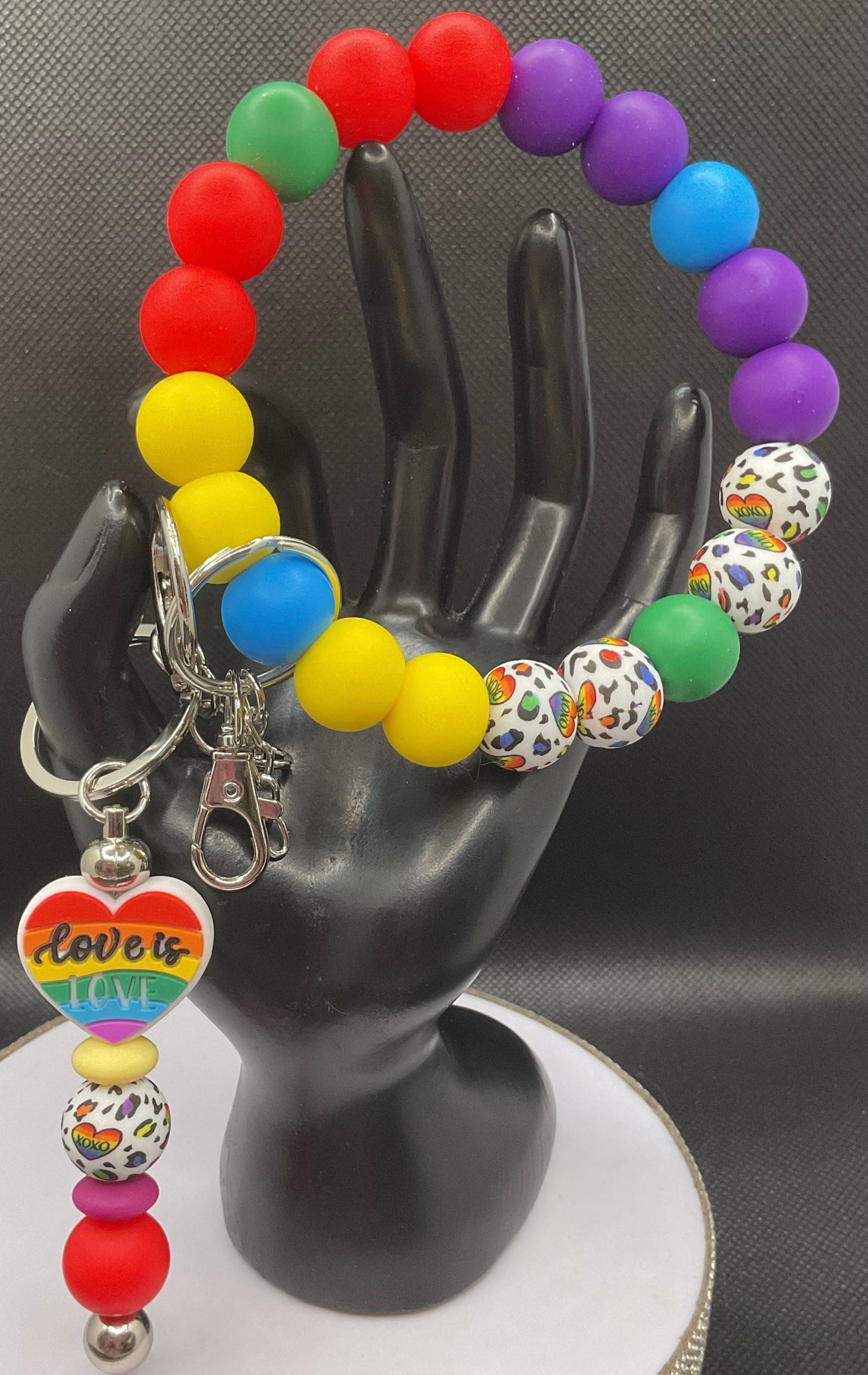 Silicone Wristlet with Keychain