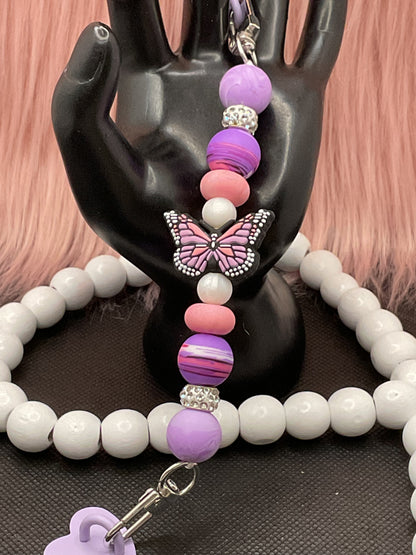 Beaded Phone Charm: Silicone Kindle Holder Strap