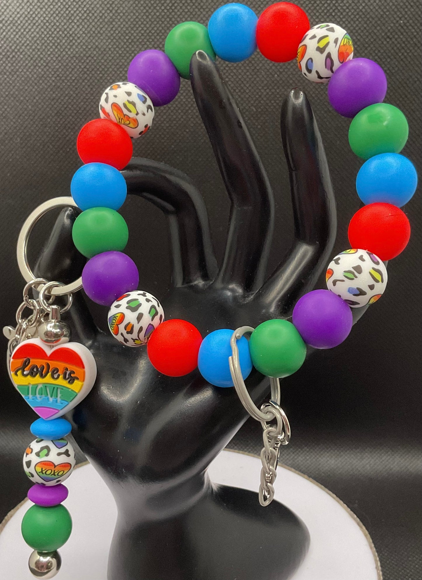 Silicone Wristlet with Keychain