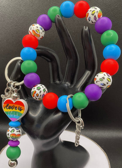 Silicone Wristlet with Keychain