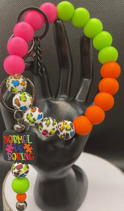 Silicone Wristlet with Keychain