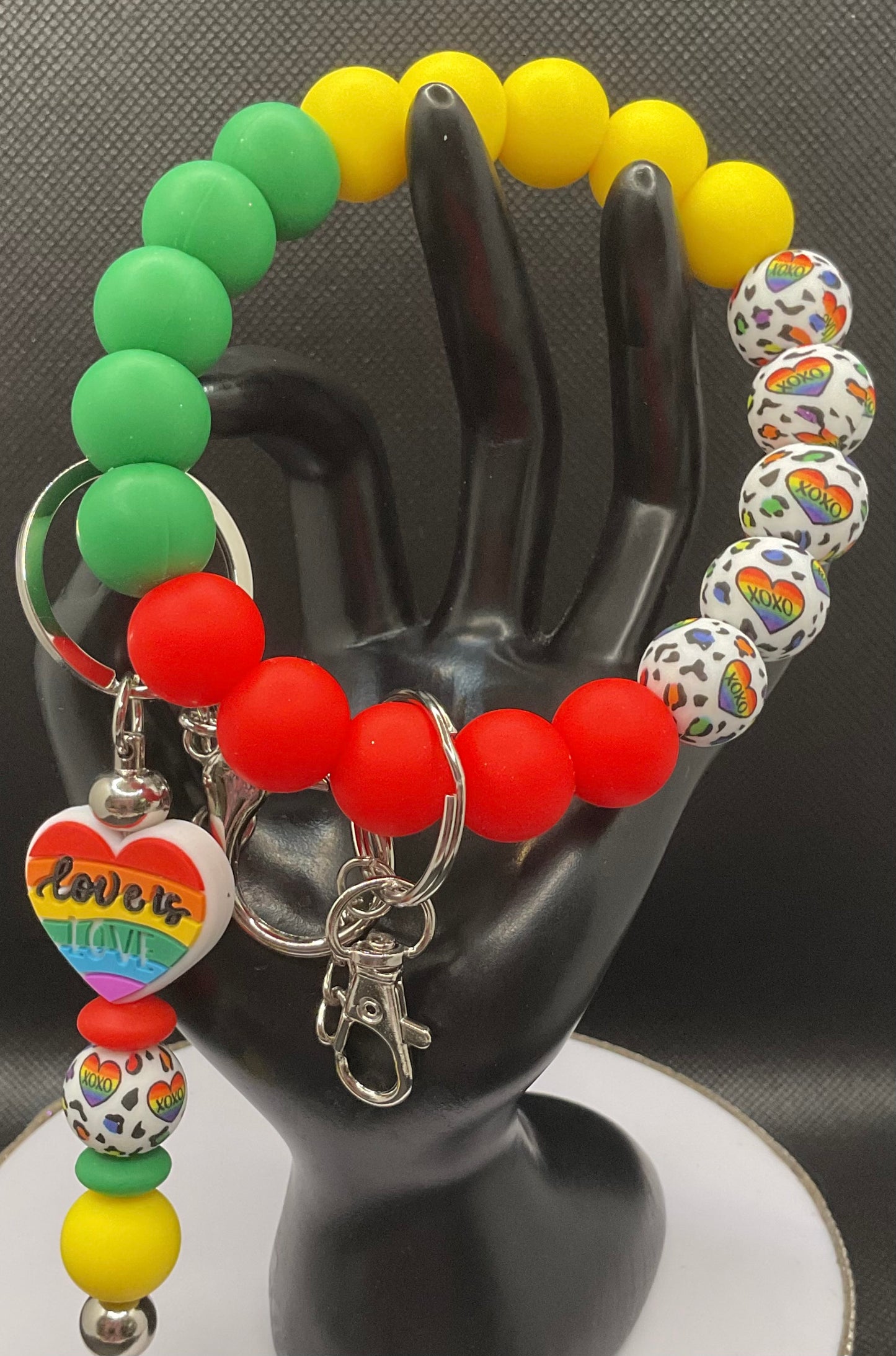 Silicone Wristlet with Keychain