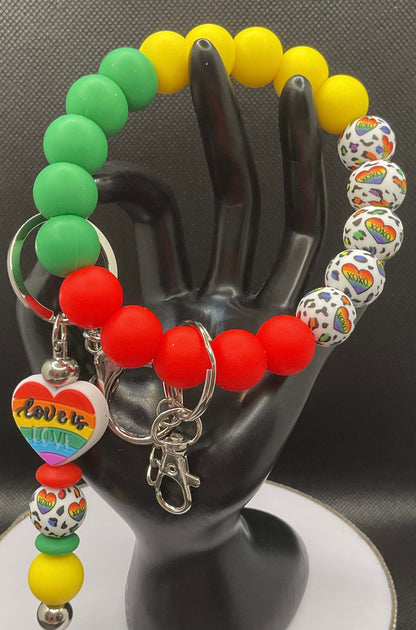 Silicone Wristlet with Keychain
