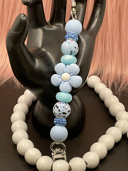 Beaded Phone Charm: Silicone Kindle Holder Strap
