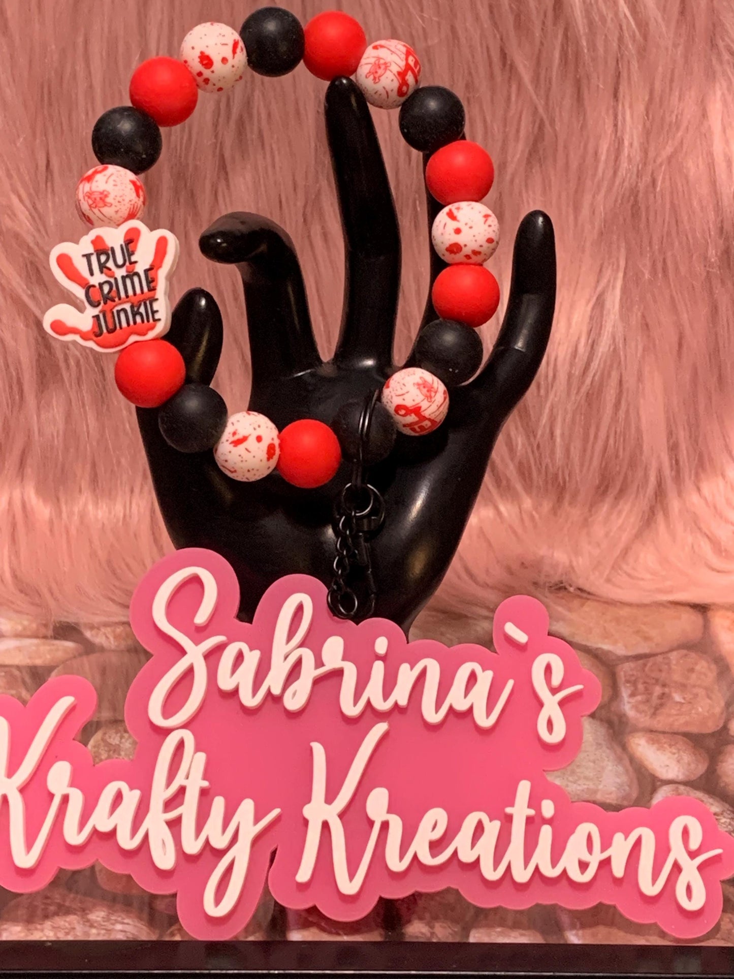 Silicone Beaded Wristlet