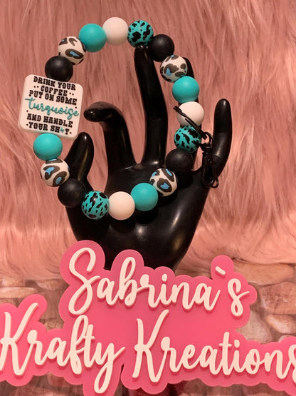 Silicone Beaded Wristlet
