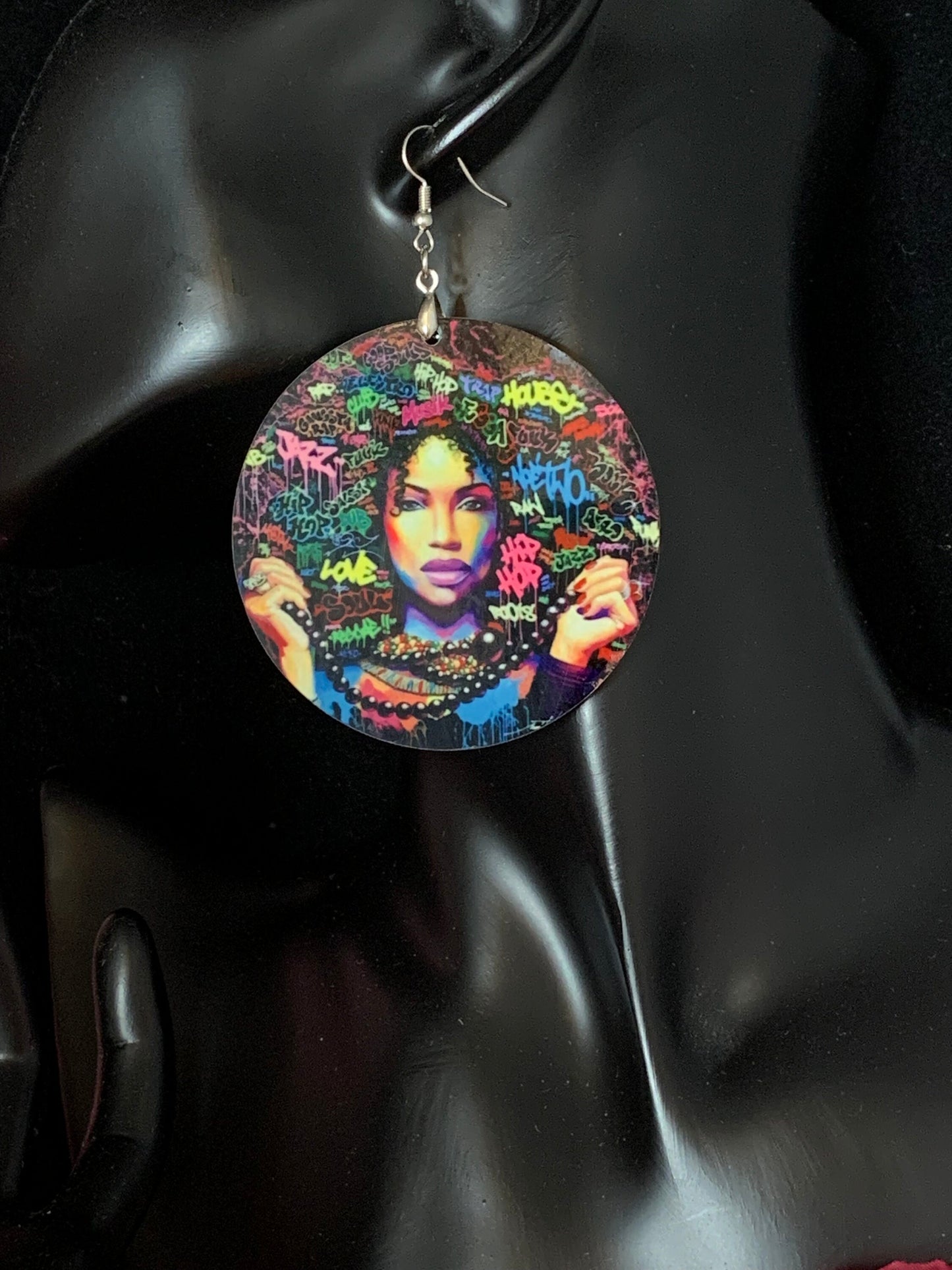 Woman Round Earrings