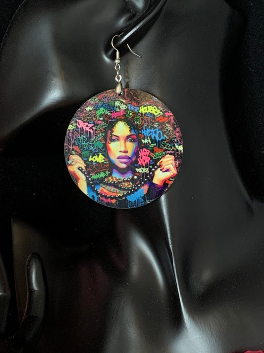 Woman Round Earrings