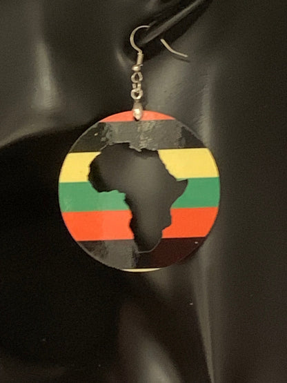Africa Map Earrings