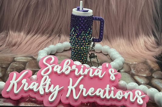 Blinged Tumbler Keychain