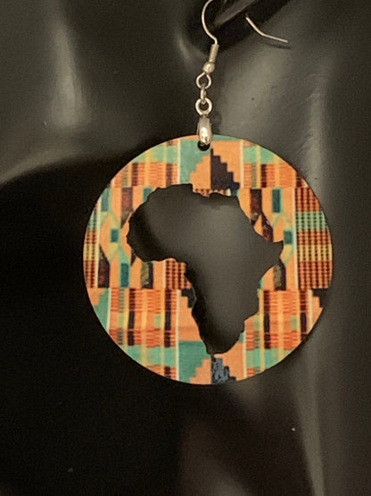 Africa Map Earrings