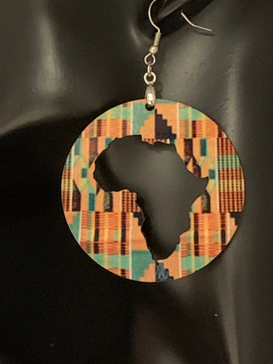 Africa Map Earrings