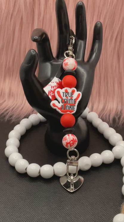 Beaded Phone Charm: Silicone Kindle Holder Strap