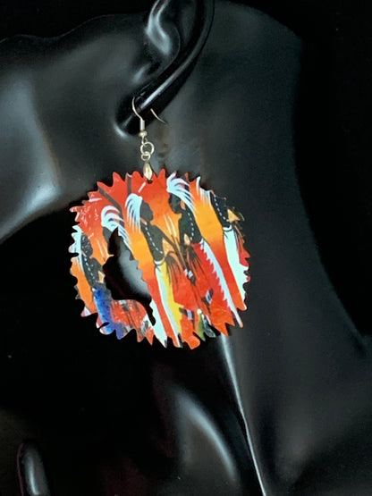 Africa/Earrings/Sublimation/Rectangle/Tear Drop/Round