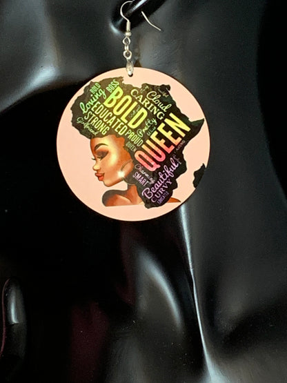 Africa/Earrings/Sublimation/Rectangle/Tear Drop/Round
