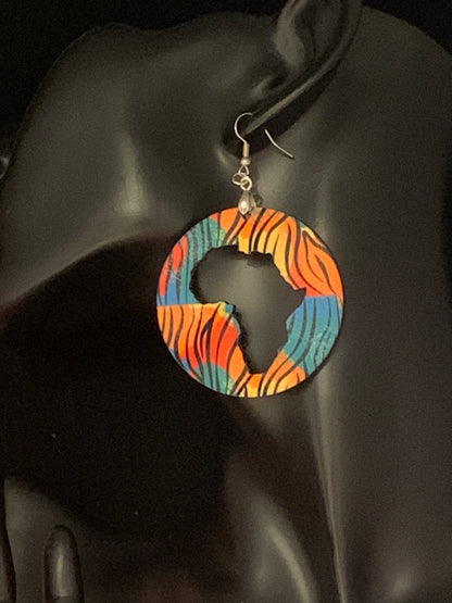Africa/Earrings/Sublimation/Rectangle/Tear Drop/Round