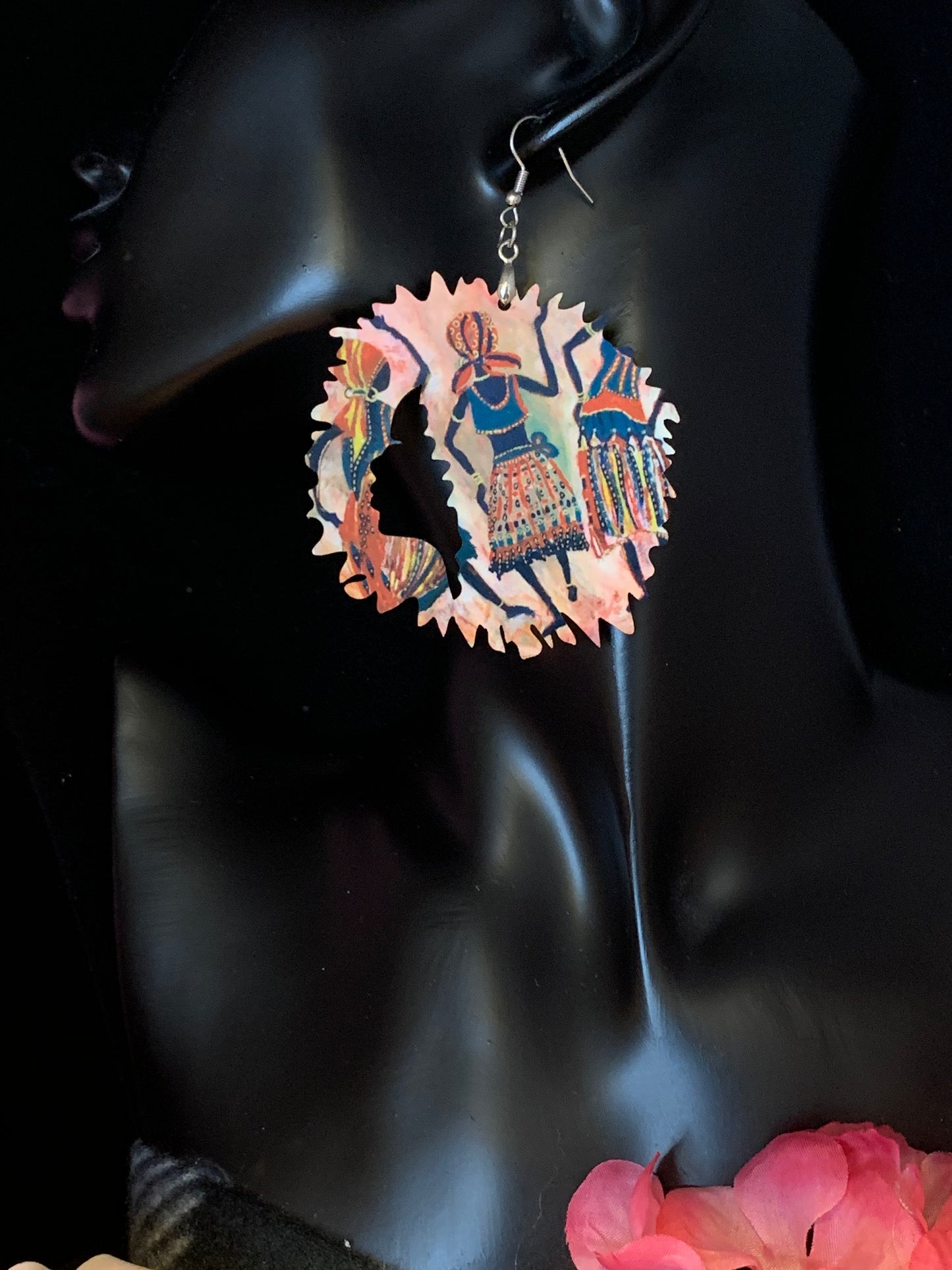Africa/Earrings/Sublimation/Rectangle/Tear Drop/Round