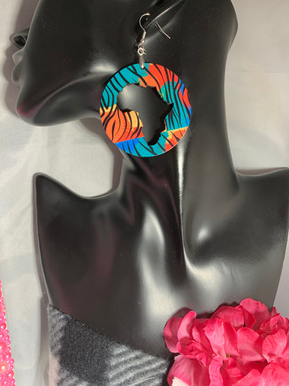 Africa/Earrings/Sublimation/Rectangle/Tear Drop/Round