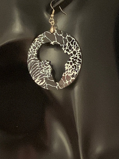 Africa/Earrings/Sublimation/Rectangle/Tear Drop/Round