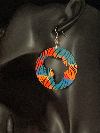 Africa/Earrings/Sublimation/Rectangle/Tear Drop/Round